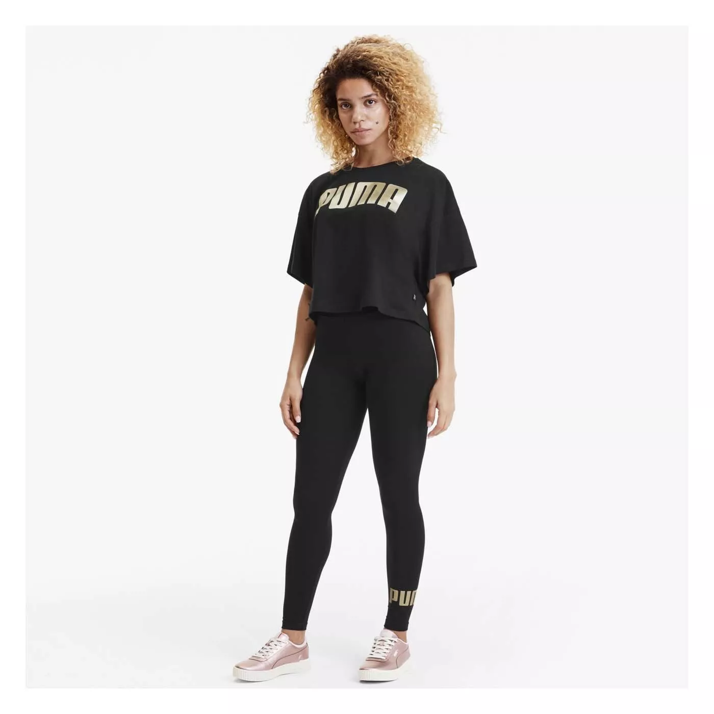 Black and gold puma leggings sale