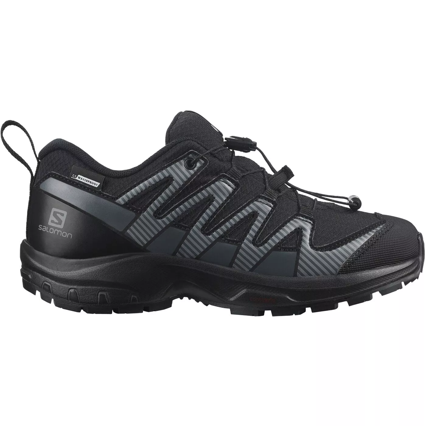Kinder Low Cut Schuhe SALOMON XA PRO V8 CSWP J BLACK BLACK EBONY L41433900