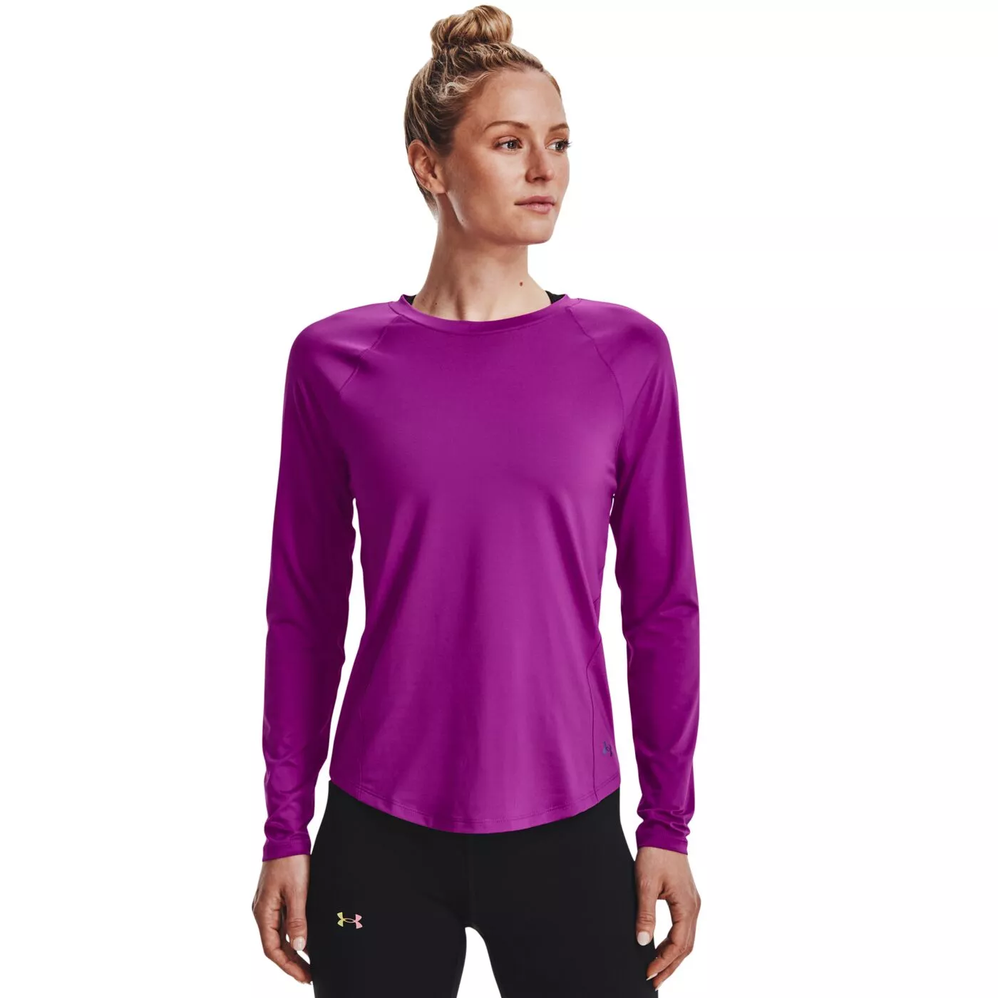 Under armour purple long sleeve hot sale