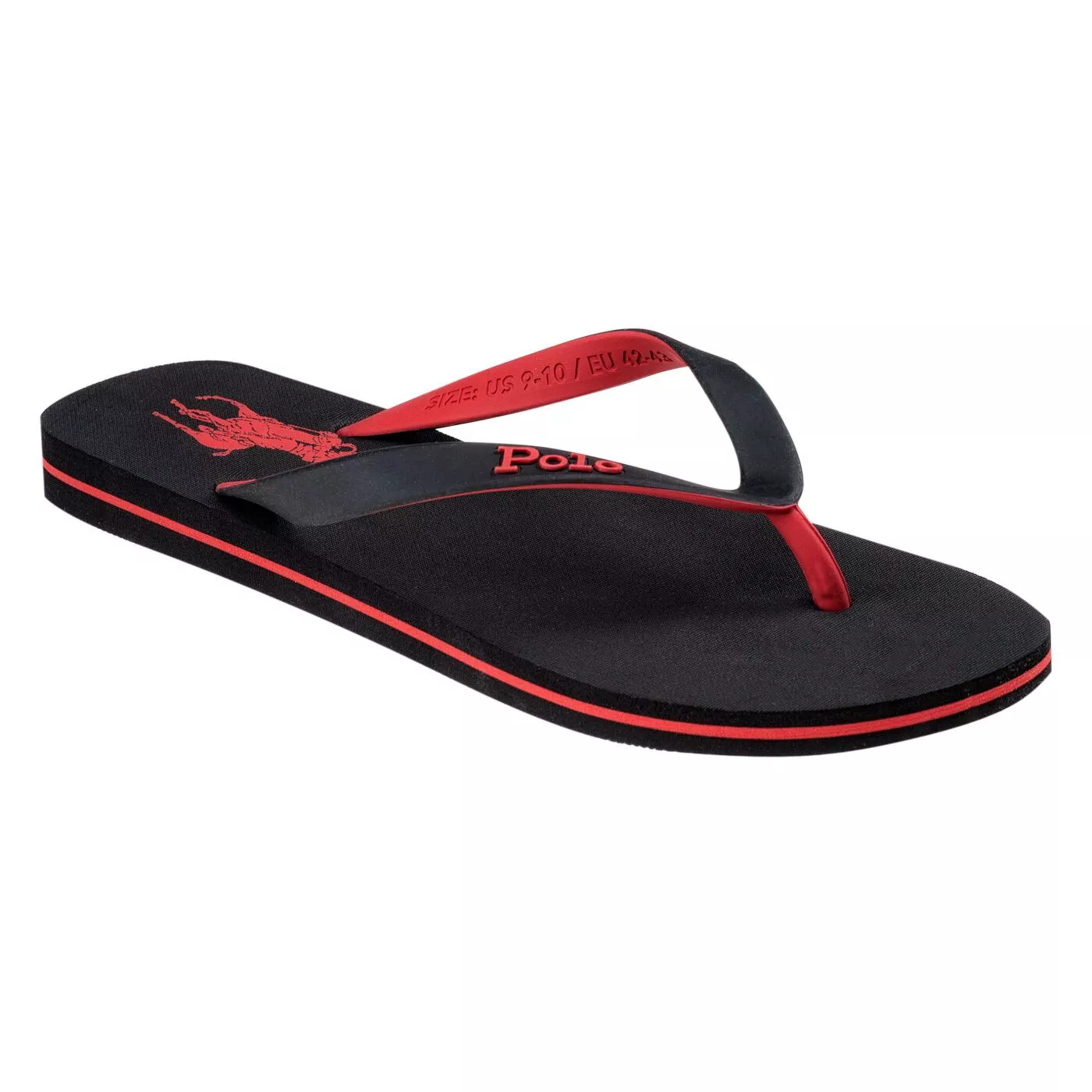 Black polo flip flops best sale