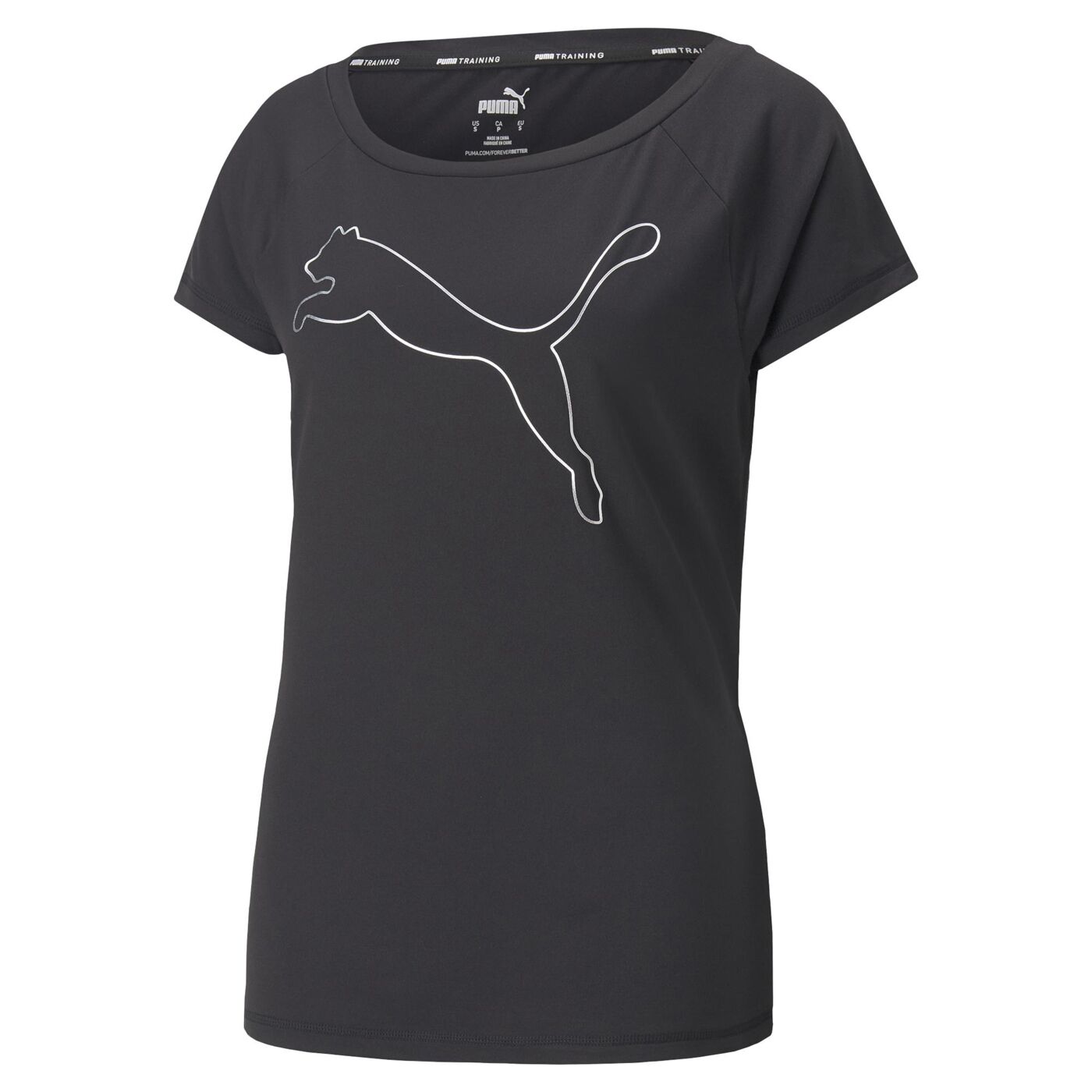 Tricou Dam PUMA TRAIN FAVORITE JERSEY CAT TEE PUMA BLACK 52242001