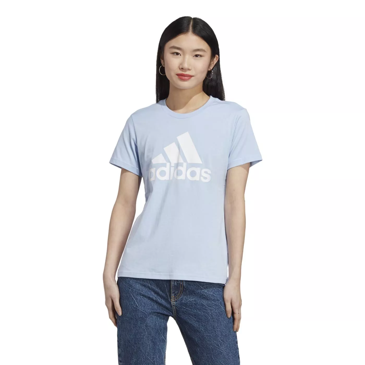 Blue adidas t shirt women's deals