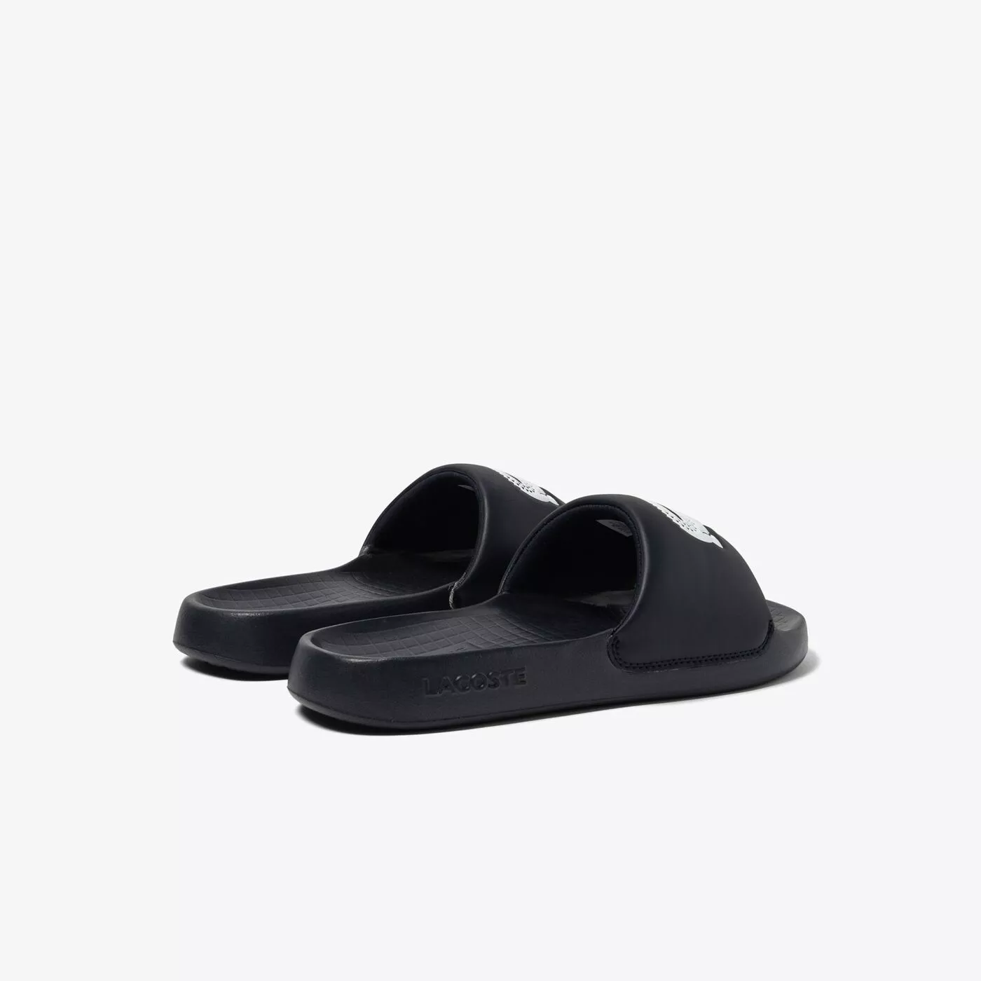 Black lacoste slides online