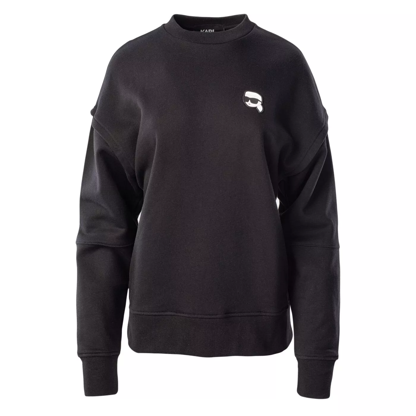 Damen Kapuzenpulli Sweatshirt KARL LAGERFELD IKONIK 2.0 RELAXED FIT SWEAT 230W1822 999