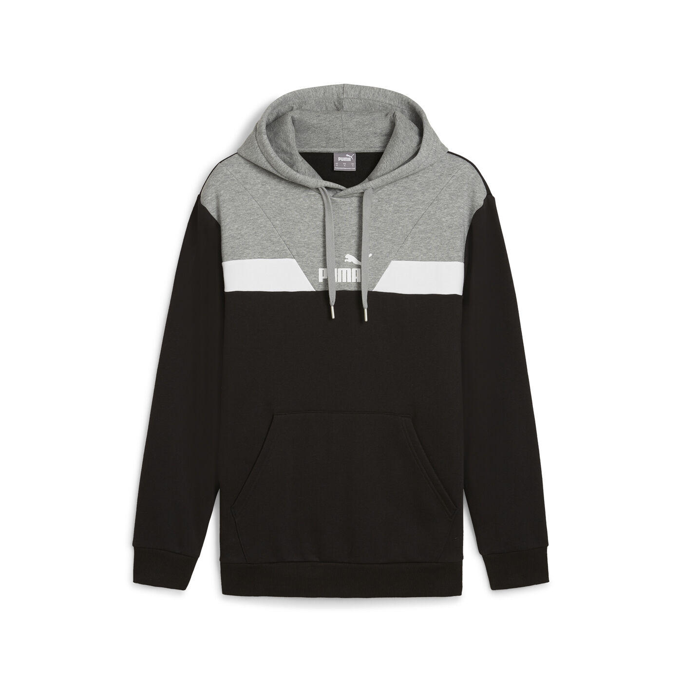 Black and white color block hoodie shop